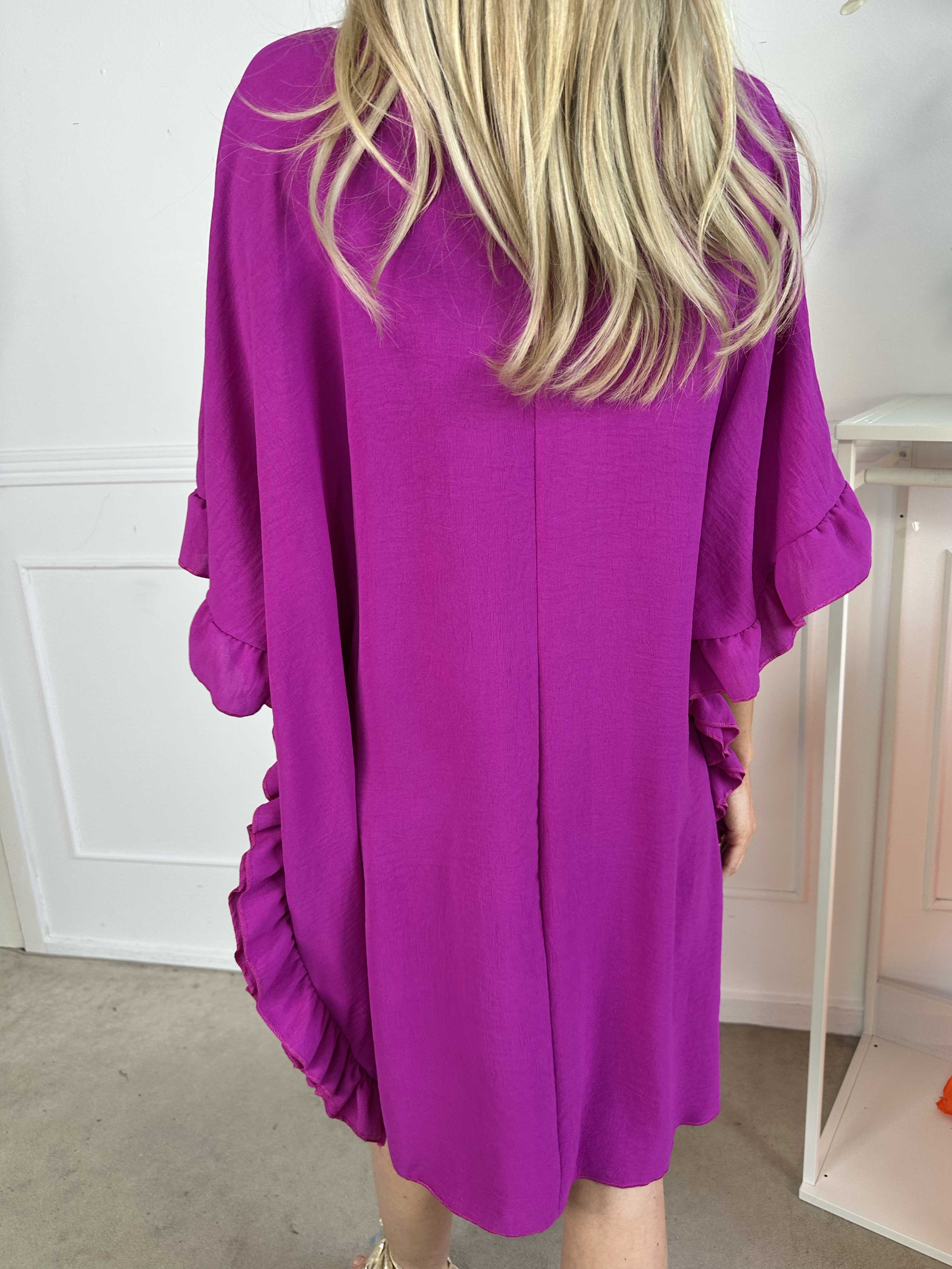 Cille - Sød tunika med flæsekanter i siderne